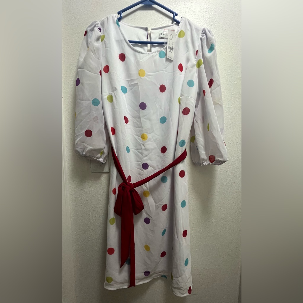 Brand New New York  Company White Polka Dots Dress